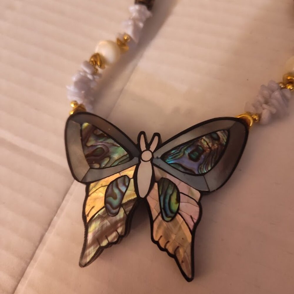 Resin Butterfly Necklace